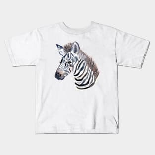 Watercolor Zebra Kids T-Shirt